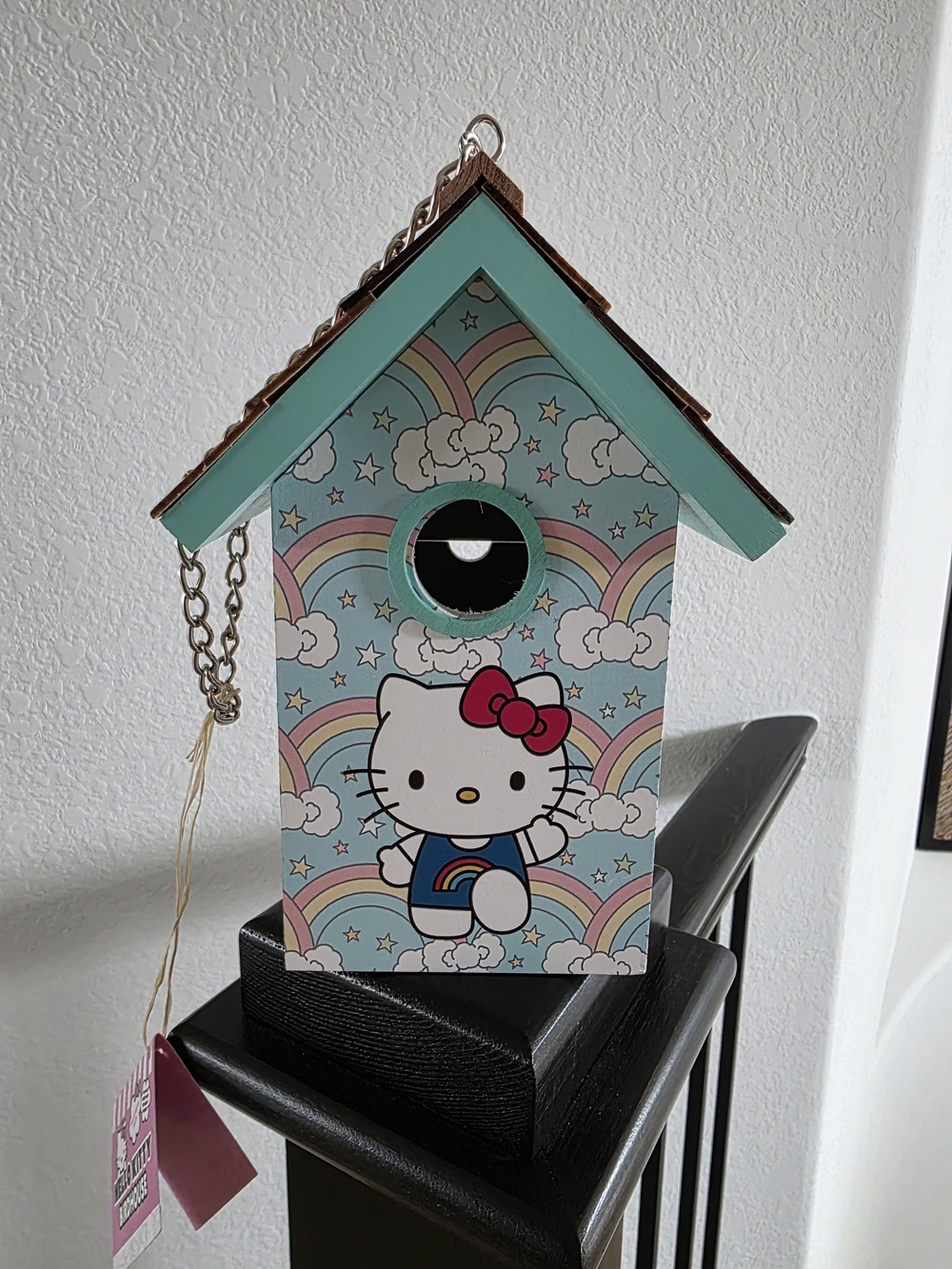 NWT Hello Kitty Rainbow Birdhouse - Teal & Pastel